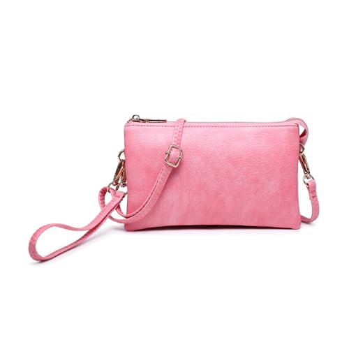 Image of JEN & CO. Riley Crossbody Bags for Women Vegan Leather Wristlet Clutch Wallet Purses Handbags with 2 Straps