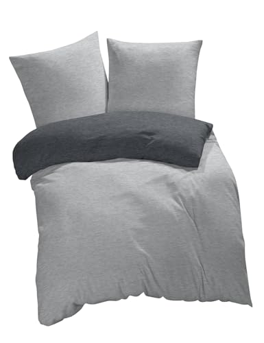 one-home Winter Bettwäsche Biber Meliert Baumwolle Flanell Kuschelig...