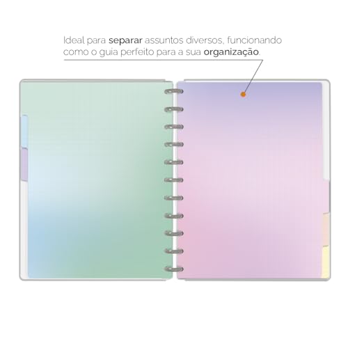 Divisórias Iscool P/Caderno De Disco G Coleções Color Candy