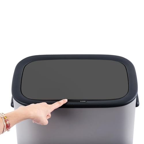 Basura automática con sensor de movimiento 55 L rectangular gris