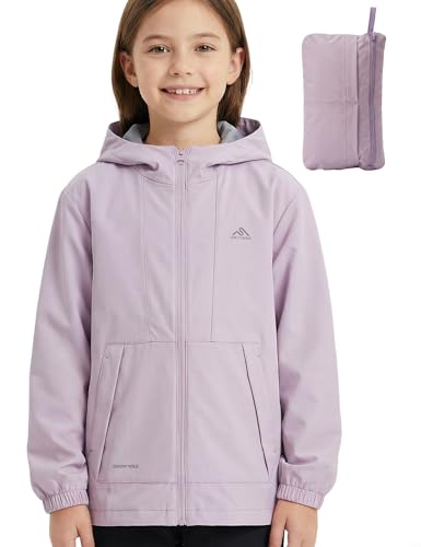 IOFLIGGA Kids Lightweight Rain Jacket, Packable Rain Windbreaker for Boys Girls, Ultra Thin Summer...