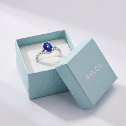Image of Rylos Sterling Silver Classic Birthstone Ring - 7X5MM Oval Gemstone & Diamonds - Women's Jewelry, Sizes 5-10