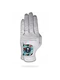 Palm Golf - AWG Golf Glove, All Weather, Durable Vegan Leather, Long Lasting, Premium Fit, Breathable and Sweat Wicking (Barrels and Birdies, Medium, Left)