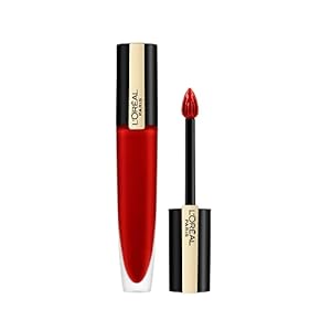L’Oréal Paris Vloeibare lippenstift met matte metallic afwerking, lichte en sterk gepigmenteerde inkt-lippenstift, Rouge…