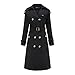 Produktbild Herbst Und Winter Casual Fashion Women's Lapel Solid Color Long-Sleeved Waist Trench Coat Double-Breast Slim Pockets Mid-Length Coat Jacket Women