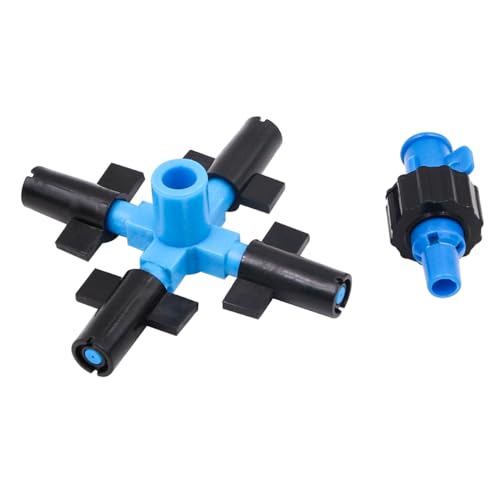 ZONADAH Automatic Drop Irrigation Sprayer 4 Way Cross Atomizing Nozzle Plant Watering System Plant Water Hose Sprinkler for Lawn Vegetables Greenhouse - Image 3