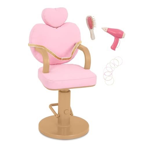 Chaise de salon de coiffure sonore et réglable Our Generation pour poupée 18 pouces