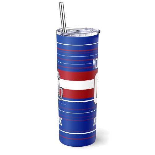 Image of New York Tumbler 20oz Travel Mug Custom Name and Number Gifts