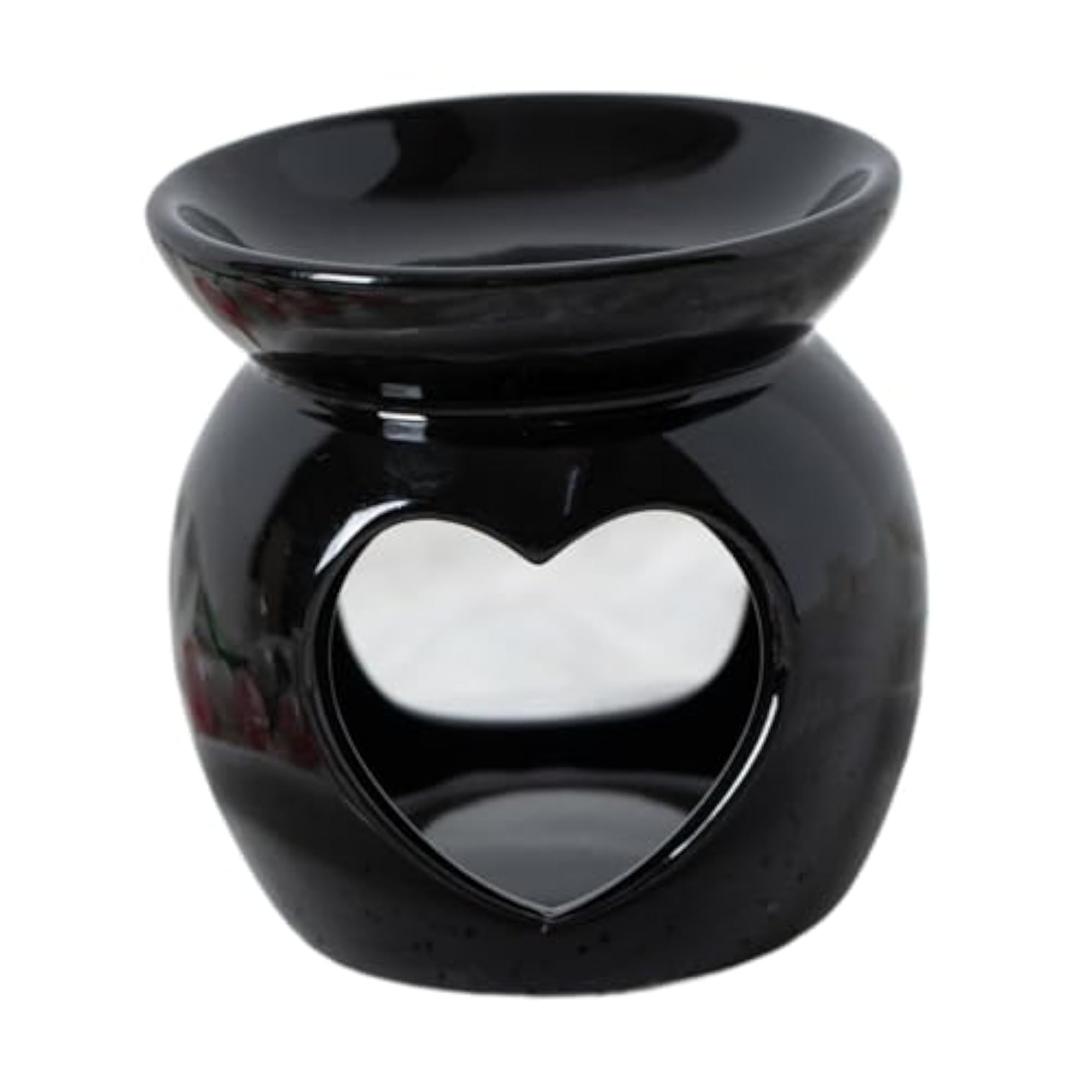 Essential Oil Burner Ceramic Tealight Candle Holder, Black