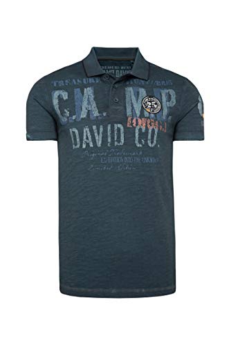 Preisvergleich Produktbild Camp David Herren Poloshirt aus Flammgarn mit Artworks