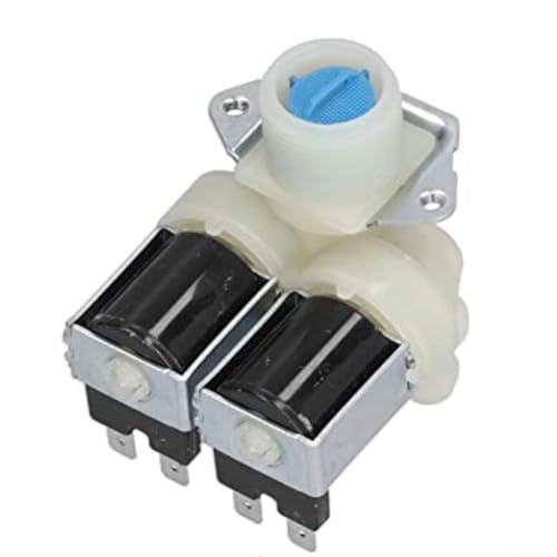 Lot de 2 électrovannes à double extrémité FPS-180A AC 220 V-240 V Pièces de rechange pour machine à laver Construction en alliage d'aluminium PP