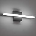 Combuh LED Bathroom Vanity Light Bar 16 Inch 9W Black IP44 Over Mirror Lighting Fixture Wall Sconce Indoor Modern Cool White 6000K