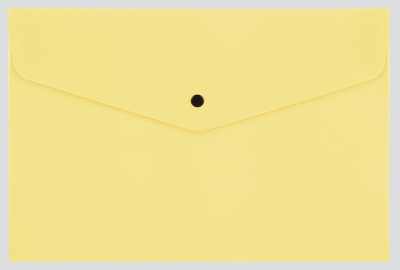 A4 Plastic Document Folders Envelopes, Assorted Colours, Pack of 5, (Pastel) - Image 2