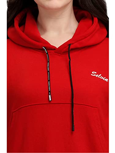 Image of Selvia Cotton Blend Women Hooded Sweatshirt