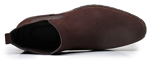 Santimon Mens Chelsea Ankle Boot Suede Leather Slip-On Classic Dress Comfort Casual Chukka Boots3
