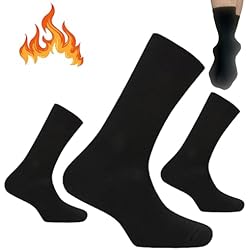 Ropa De Trabajo Para Frío Extremo NAGAD 3 pares de calcetines Térmicos hombre con interior afelpado- Calcetines invierno hombre- Calcetines termicos mujer -Calcetines Polares- Calcetines trabajo- Calcetin frio extremo