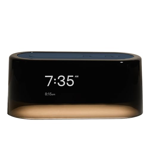 Loftie Alarm Clock with Sound Machine – Smart Alarm Clock with Light, White Noise, Bluetooth Speaker, Night Light Sound Machine, 100+ Sounds, Blackout Mode, No WiFi Mode, Optional Subscription - Denim