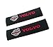Price comparison product image 2 x Seat Belt Shoulder Cover Pads For VOLVO COMPLETE WITH BADGE DETAIL - ALL MODELS XC90 XC70 XC60 S60 V70 V60 V40