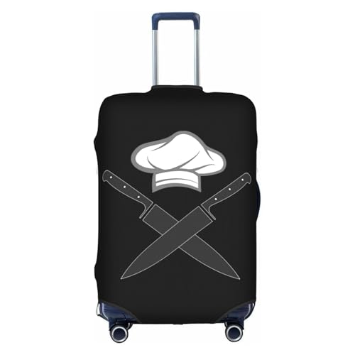 Travel Luggage Cover Skull Knife Chef Hat Fashion Washable Baggage Suitcase Protector Fit For Luggage X-Large - Main Image