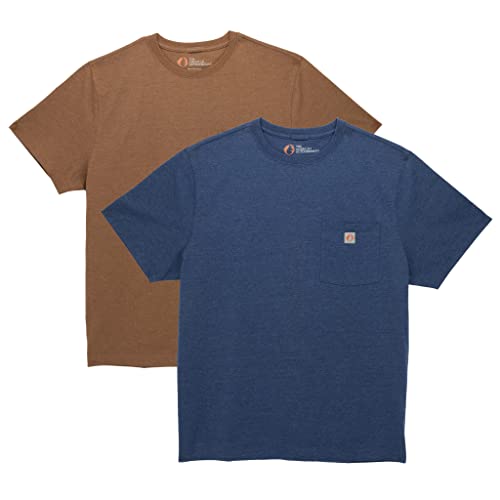 The American Outdoorsman Men's Short Sleeve Rugged Workwear T-Shirt 2-Pack, Perfect for Camping, Hiking, and Outdoors - Main Image