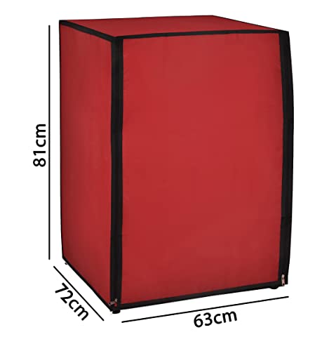 Image of Amazon Brand - Umi. Front Load Washing Machine Cover Suitable for IFB 9 Kg, 9.5 Kg, 10 Kg, 10.5 Kg, 11 Kg (72cmsX63cmsX81cms, RED)