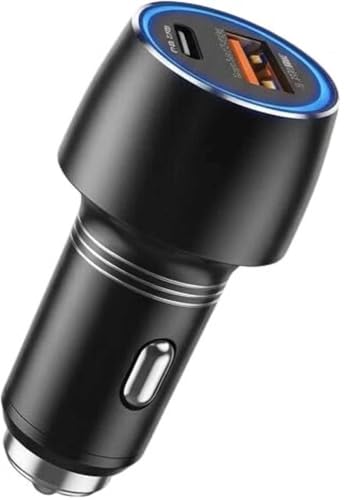 Image of RDSA 125W Car Power 1C Triple Output Fast Car Charger with 1.2MTR Type C Cable, 80W Type-C PD, 45W USB Port, Fast Charging Adapter Compatible with Cars for iPhone & Smartphone (Black /Grey)
