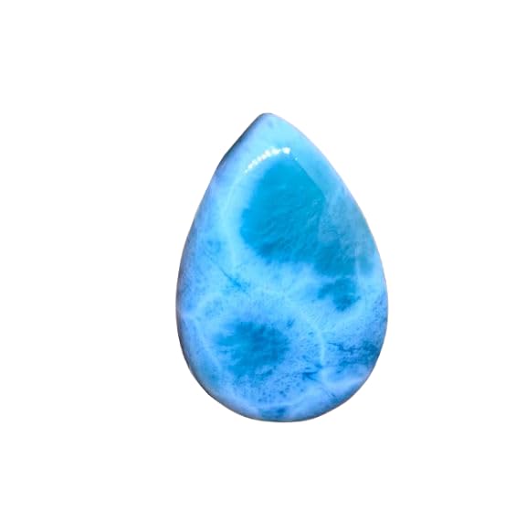 Pierre larimar brute taillée poire pour réparer ou concevoir un pendentif