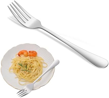 8-Piece 6.7 Inch Salad Forks Set,Durable Dishwasher Safe Stainless Steel Dessert Forks,Silverware Fork,Flatware Fork For Home Kitchen