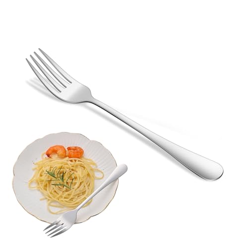 8-Piece 6.7 Inch Salad Forks Set,Durable Dishwasher Safe Stainless Steel Dessert Forks,Silverware Fork,Flatware Fork For Home Kitchen