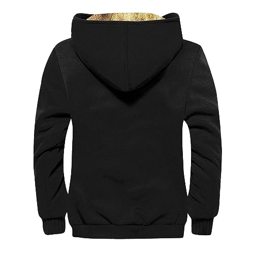 Ymosrh Men's Fashion Hoodies & Sweatshirts Fleece Lined Zip Up Hoodies Long Sleeve Hooded Sweatshirt, M-5XL2