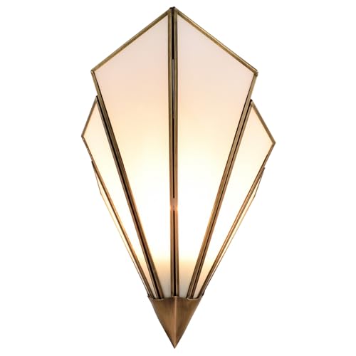 Marrakesch Wandlampe Wandleuchte für Innen 36cm groß Lampenschirm aus Metall & klares Glas | Lampe Wohnzimmerlampe Varun als aesthetic Deko im Wohnzimmer | Wandbeleuchtung für den Treppenhaus