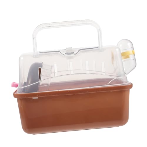 BESTonZON Hamsterträger Aus Kunststoff Transparent Mit Belüftungsöffnung Für Kleine Haustiere Geeignet Für Transport Reisen Und Ausflüge