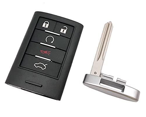 Replacement Key Fob Case Shell Fit for Cadillac CTS XTS Keyless Entry Remote Control Car Key Fob Cover