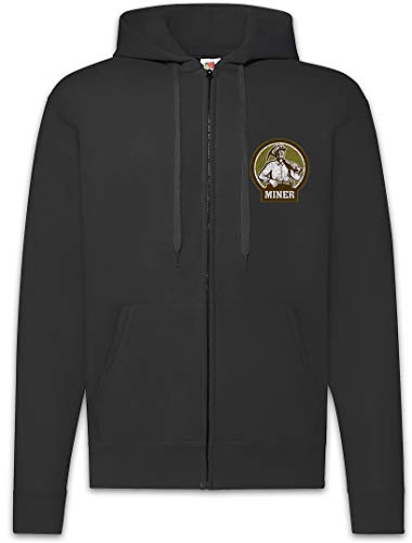 Sweat à Capuche pour Homme Urban Backwoods Miner VII Zip Hoodie veste zippée chaude à manches longues