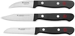 WÜSTHOF Gourmet Zamiennik noży do warzyw z 3 nożami, 6 cm, 8 cm, czarny, srebrny