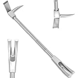 Outil Halligan, Pied de biche De Pompier Halligan Avec Tête De Hache 3 En 1, Pointe Et Fourche, Outils De Pompier, Pour Travaux De Secours D'urgence Et De Démolition 610mm‘