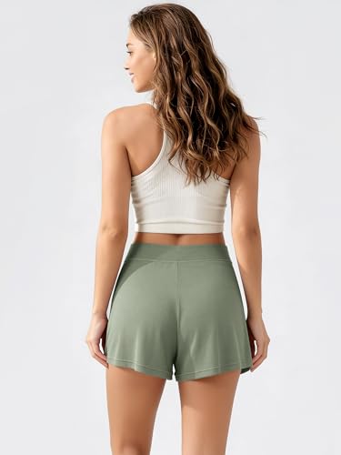 Image of ODODOS 2-Pack Ultra-Soft Modal Lounge Shorts for Women - Lightweight & Breathable Sleepwear, 3 inch Inseam