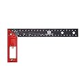 LARMEIL 12 Inch Framing Square Carpenter Square, Woodworking Square Ruler, Try Square Tool, T Square Ruler, L Square Ruler, Layout Tool, Right Angle Ruler with Retractable Ledge and Scribe Mark Pin