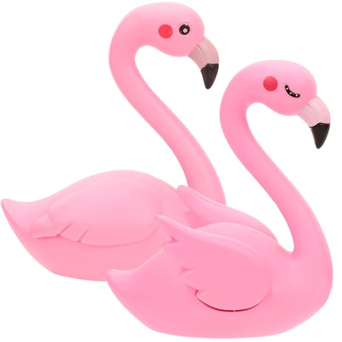 Statues de flamants roses de jardin CLMJHG : figurines d'art pour gâteaux et tables