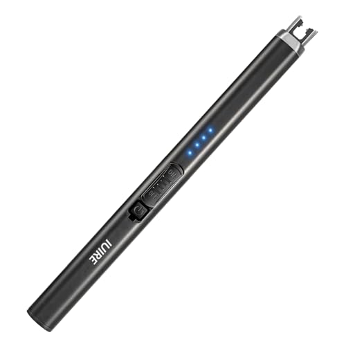 IUIRE Wiederaufladbares Lichtbogenfeuerzeug Elektrisches Kerzenfeuerzeug mit doppeltem Sicherheitsschalter (E - Schwarz) IUIRE Wiederaufladbares Lichtbogenfeuerzeug Elektrisches Kerzenfeuerzeug mit doppeltem Sicherheitsschalter (E - Schwarz)