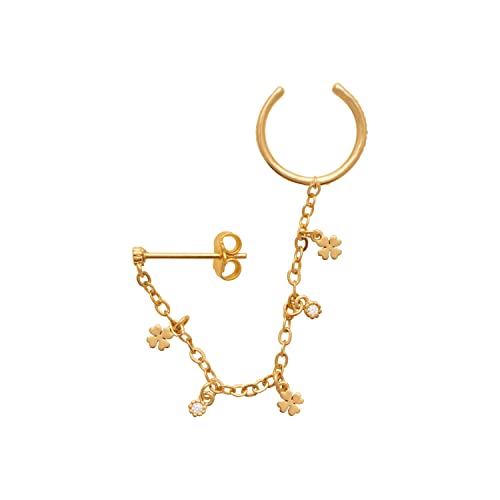 Bague d'oreille chaînette or 750/000 earcuff pampilles haut de gamme