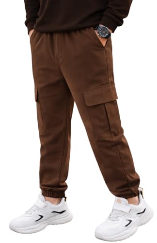 Image of ADBUCKS Boys' Cotton Cargo Joggers - Soft, Casual Pants with Pockets II Boy's Relaxed Cargo Joggers Pants for Boy