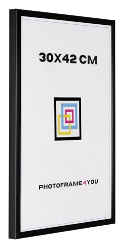Photoframe4you, Black Photo Frame 30x42 cm / 11,8x16,5 in., Shatterproof Acrylic Glass - Image 3