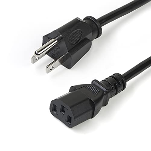 StarTech.com 10ft (3m) Computer Power Cord, NEMA 5-15P to C13, 10A 125V, 18AWG, 10 Pack, Black Replacement AC Power Cord, Printer Power Cord, Monitor/PC Power Supply Cable - UL Listed (PXT1011010PK)