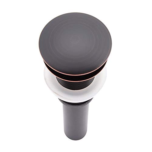 G1-1/4" Push and Seal Pop-up Drain Assembly Brass Sink Drain Stopper Bathroom Faucet Vessel Vanity Drain Stopper without Overflow(ORB) - Image 2