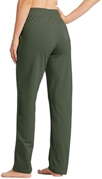 WILLIT joggingbroek dames katoen trainingsbroek lang vrijetijdsbroek sportbroek yogabroek recht been sport lounge sweatpants trekkoord met zakken, L