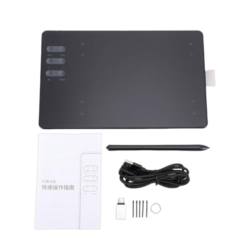 Tableta digitalizadora Focket, 16384 niveles de sensibilidad a la presión, con stylus sin batería y 6 teclas de acceso directo personalizables para Windows y Mac (modelo P3) miniatura 1