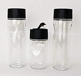  TUPPERWARE Manhattan 2X 1L + 1x 600ml Behälter Essig Öl Soja Sauce Zucker mit Ausgießer SCHWARZ + Kiwilöffel