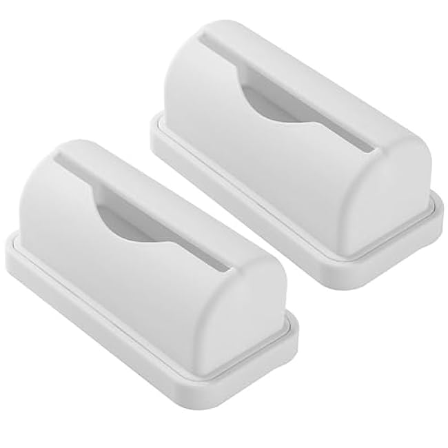 2PCS Trash Bag Dispenser Roll Holder 2Pcs Punch-Free Kitchen Plastic Bag Holder Wall Mounted Garbage Bag Organizer Under Sink for Kitchen Cabinet, Grocery Bag Dispenser