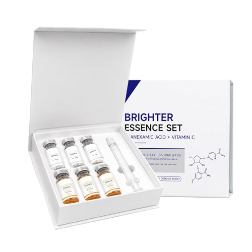 Set de regalo de sérum iluminador en ampollas multiefecto, sérum hidratante y calmante con vitamina C todo en uno, ideal para el cuidado diario de la piel de toda la familia.
